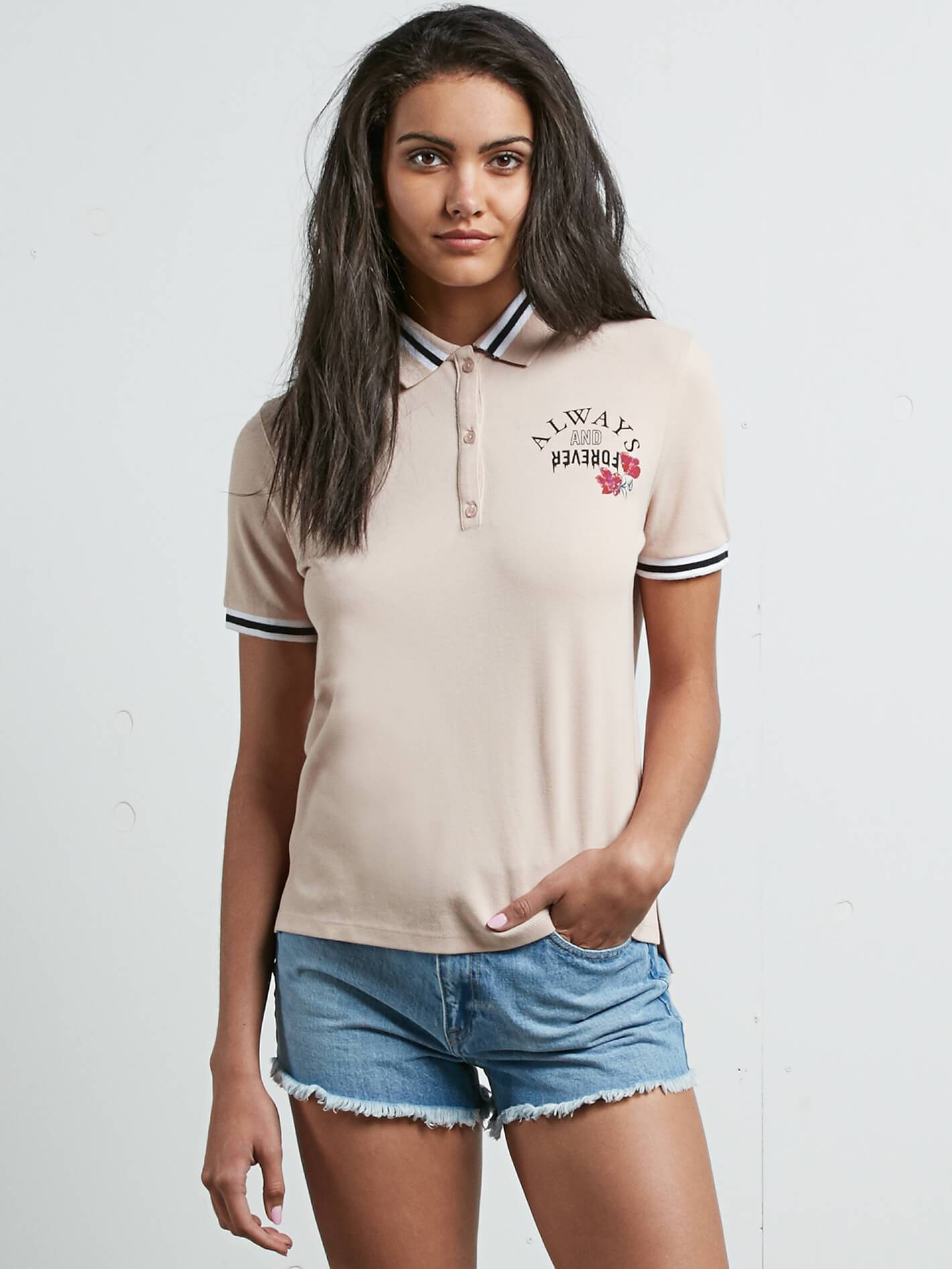 Pique Boo Short Sleeve Polo - Mushroom