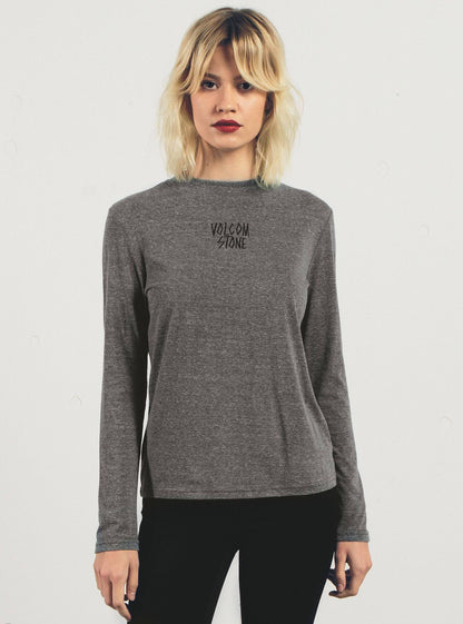Stayin High Long Sleeve Top - Charcoal