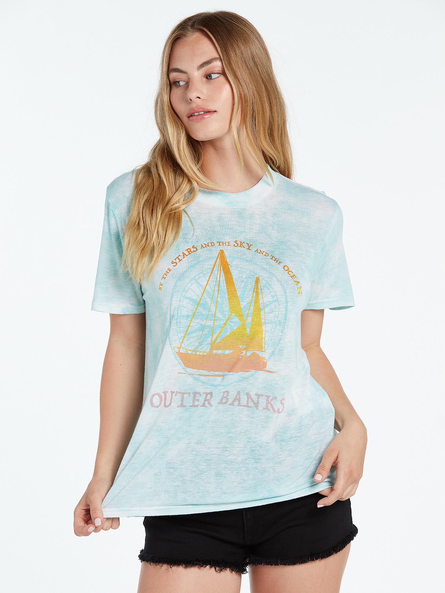 OBX Sail Bahamas Tee - Blue Fog