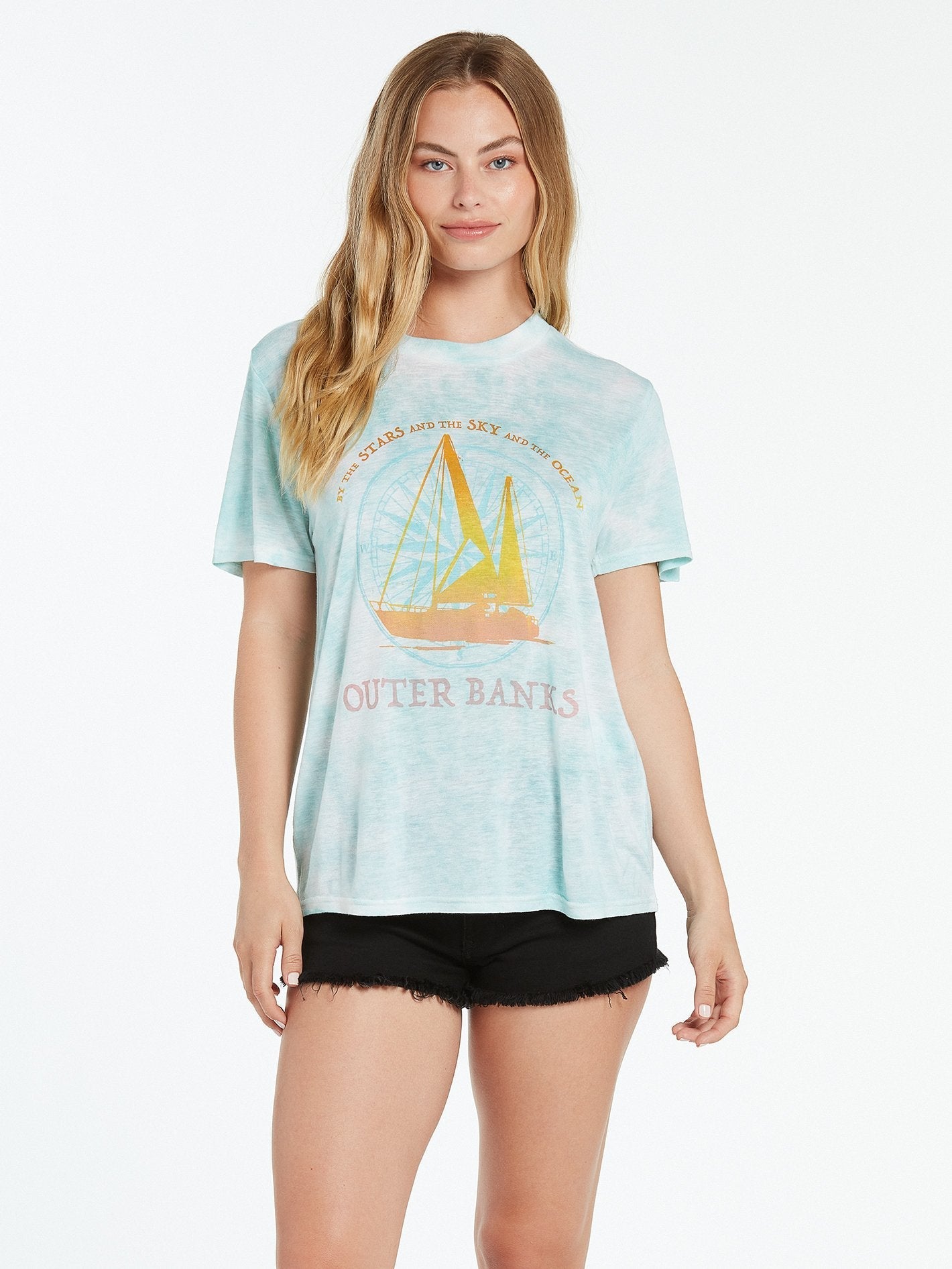 OBX Sail Bahamas Tee - Blue Fog