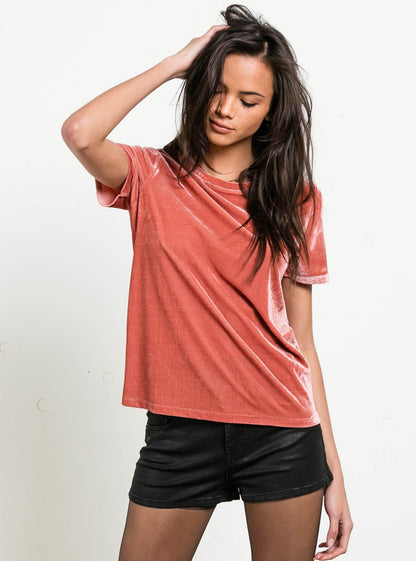 Velour You In Top - Mauve