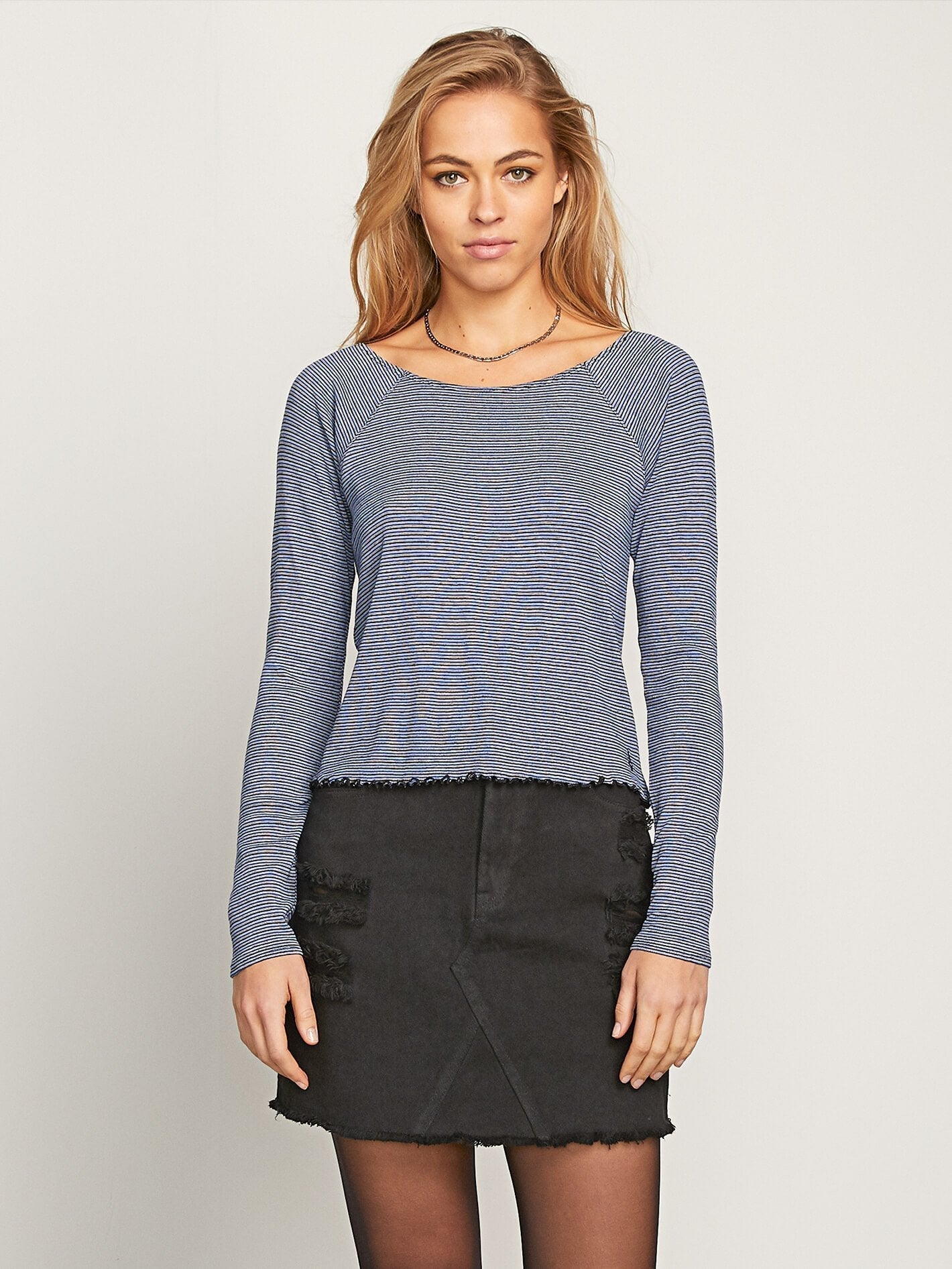 Way Femme Long Sleeve Tee - Black Combo