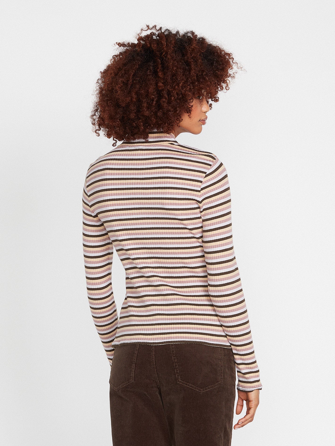 Stone Checked Top - ESPRESSO