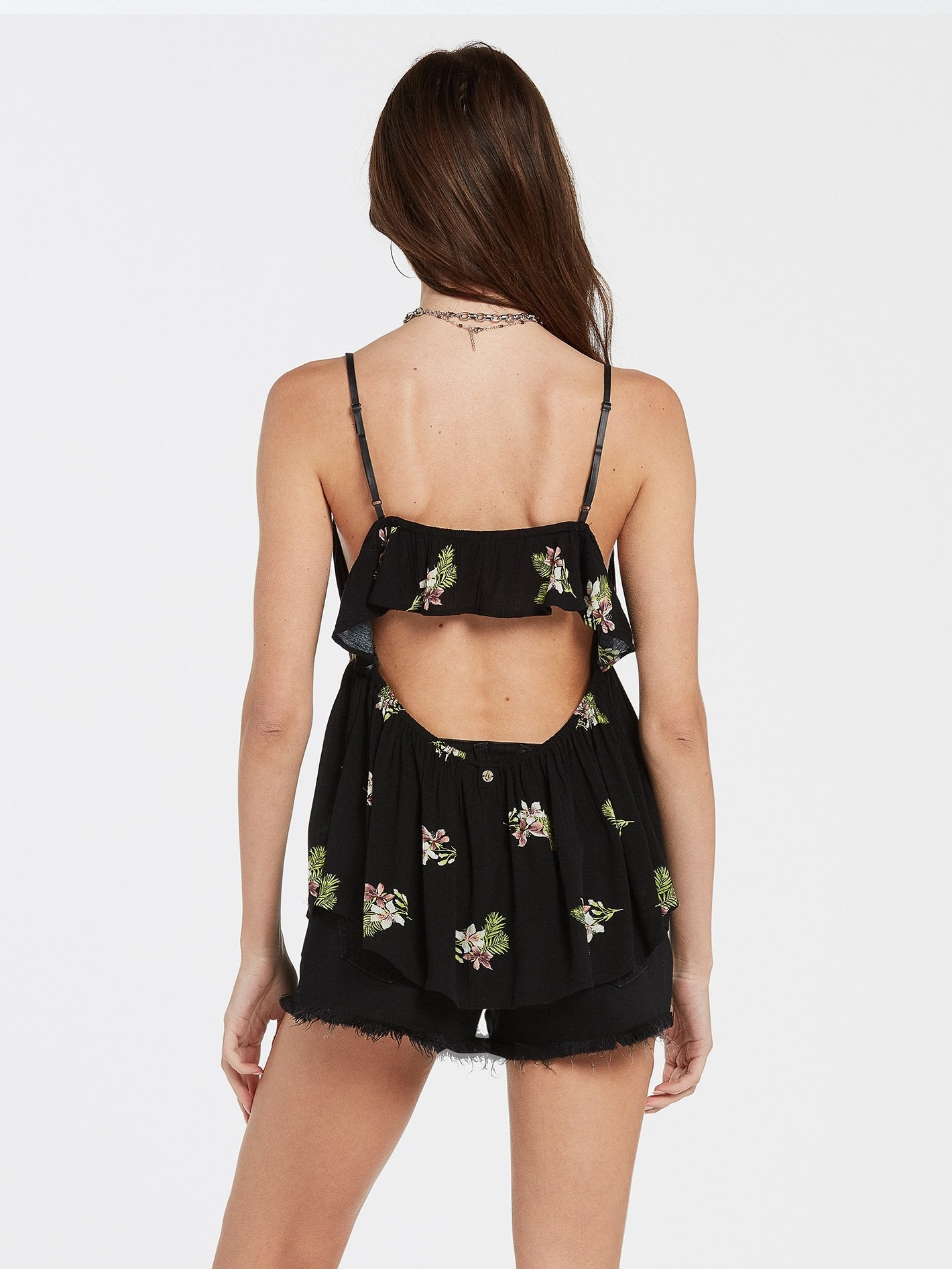 Happy Clouds Cami - BLACK