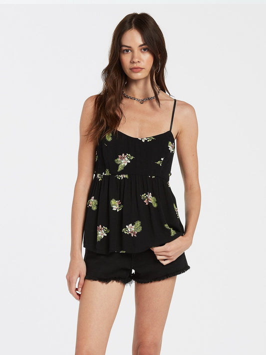 Happy Clouds Cami - BLACK