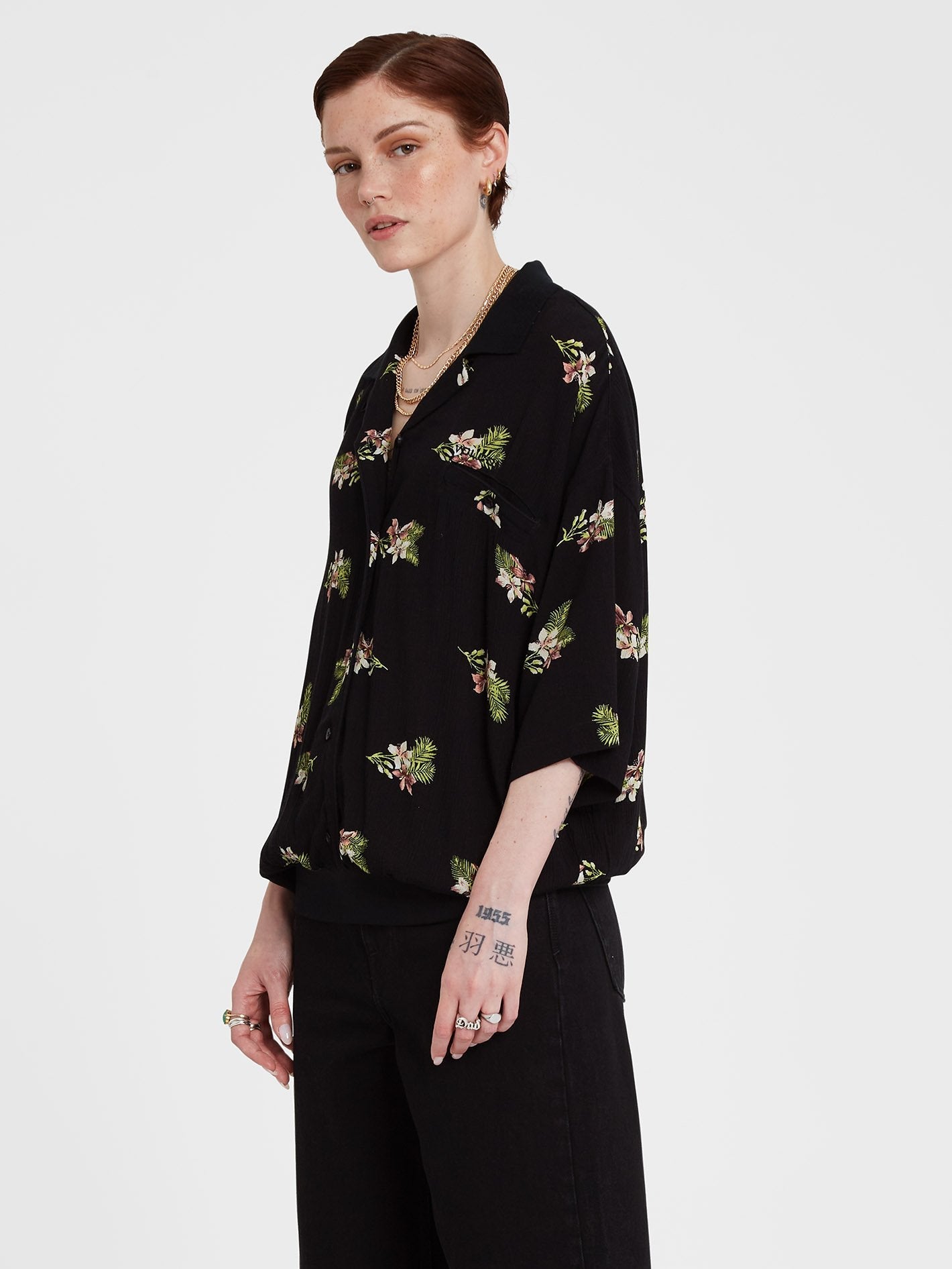 Stormy Woven Shirt - BLACK