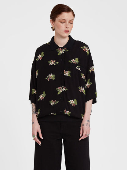 Stormy Woven Shirt - BLACK