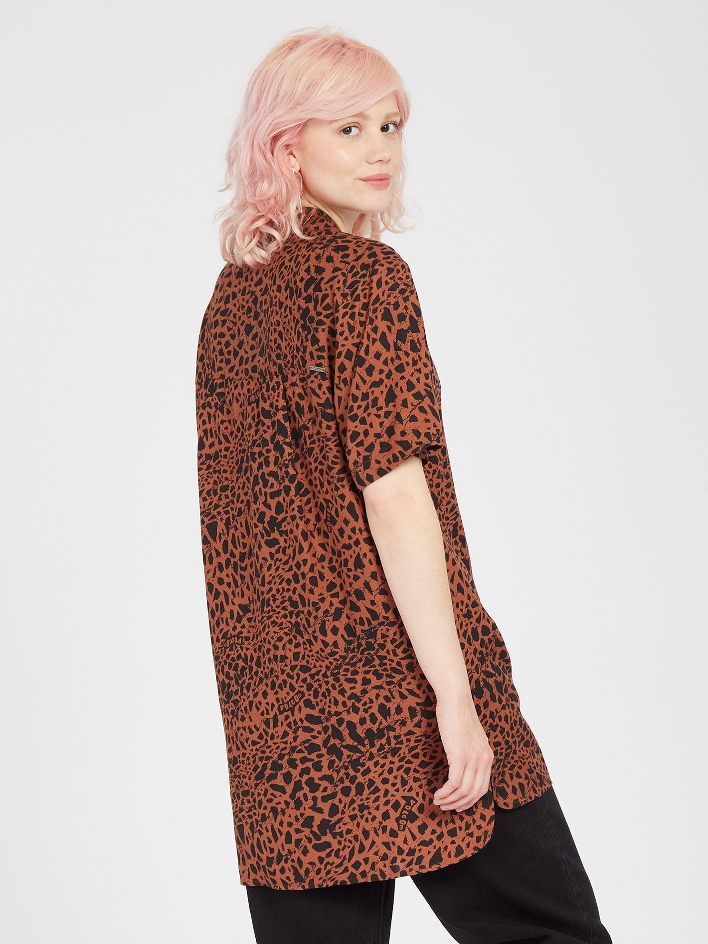 Dino Tea Shirt Tunic - DARK CLAY