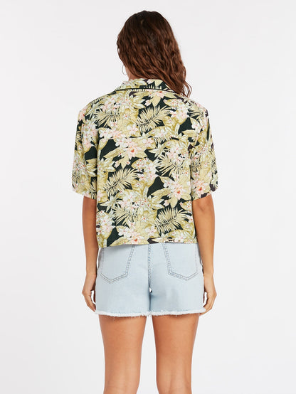 Static Bloom Top - BLACK COMBO