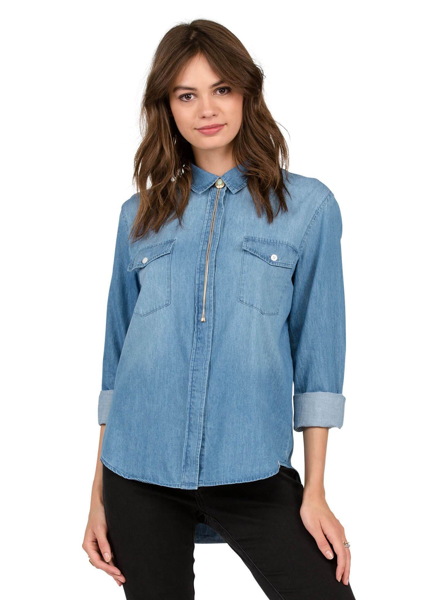 Cham Hey Long Sleeve Shirt - Cloud Blue