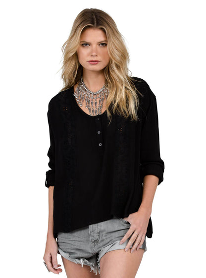 Sunset Path Top - Black