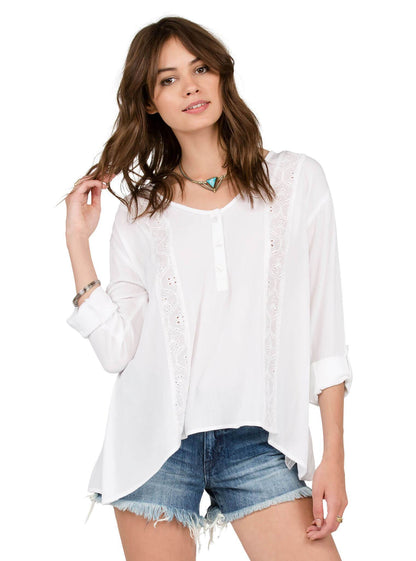 Sunset Path Top - White