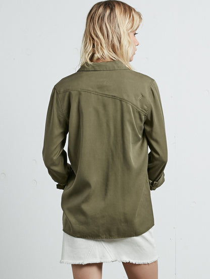 Volcom Plus Long Sleeve Shirt - Dark Camo