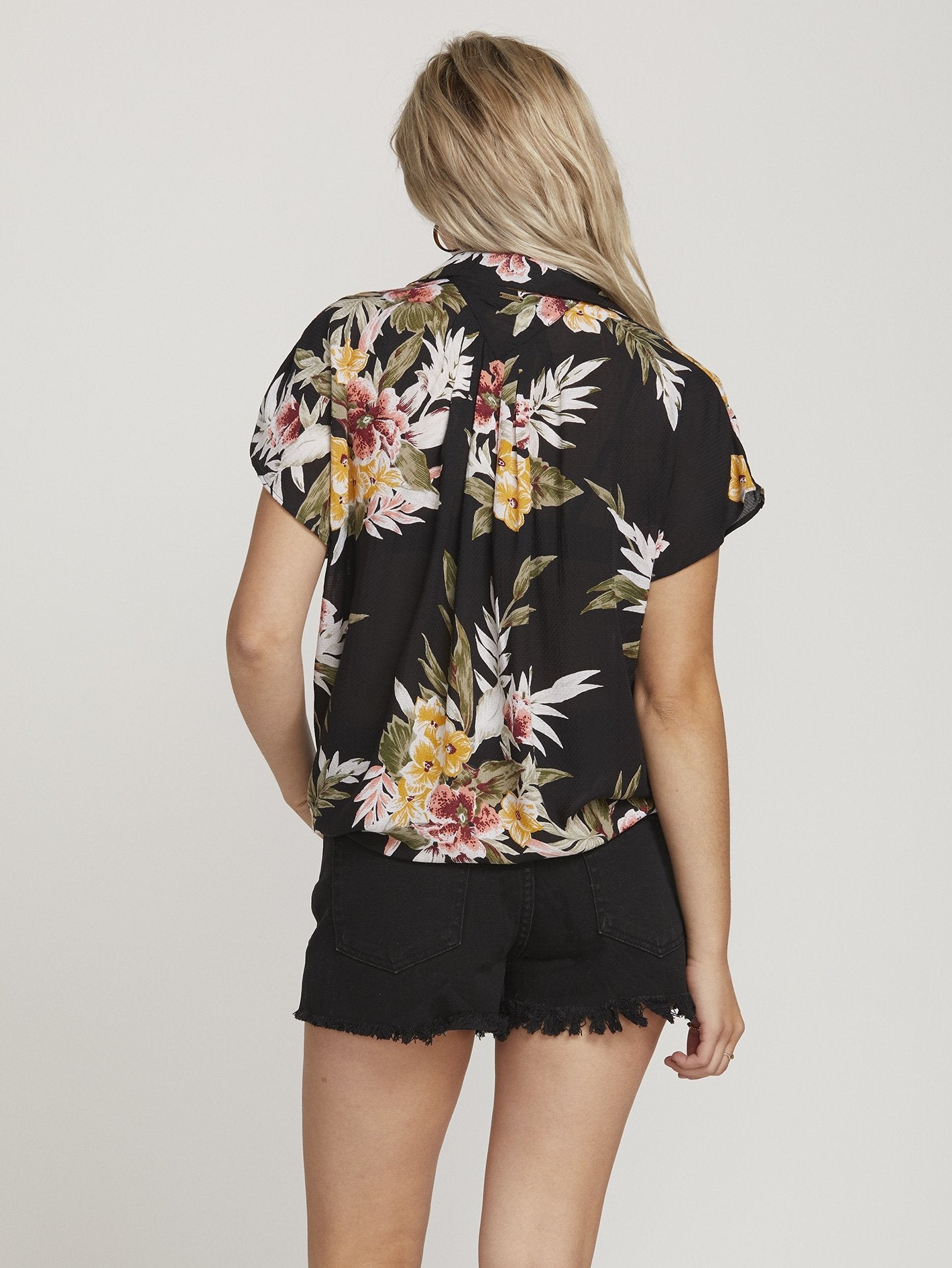 Rag'N Flower Shirt  - Black Combo