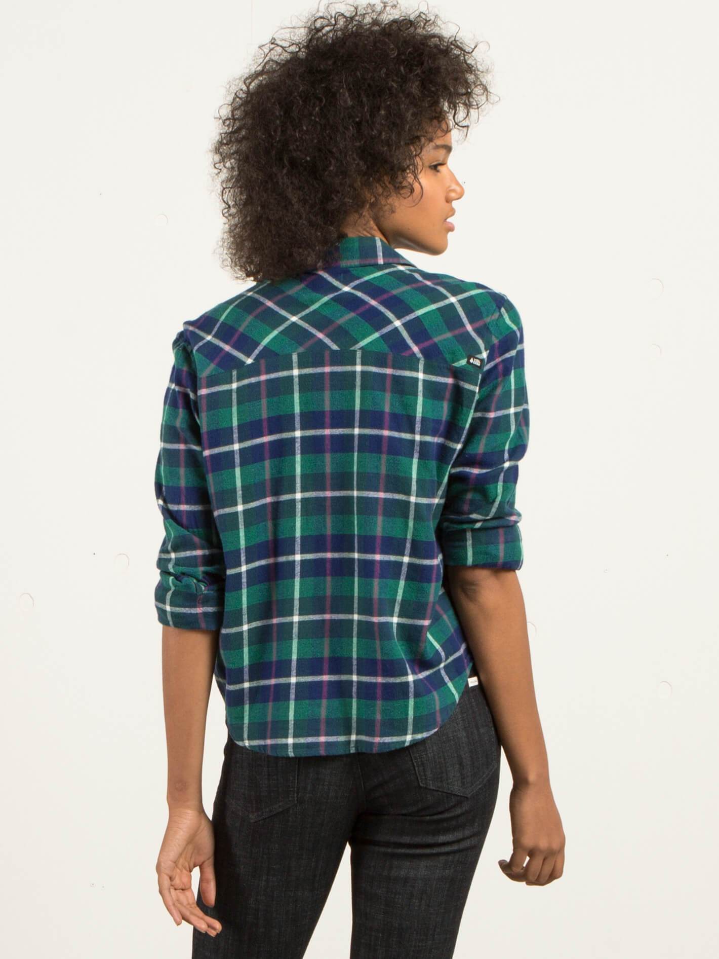 New Flame Long Sleeve Flannel - Midnight Green