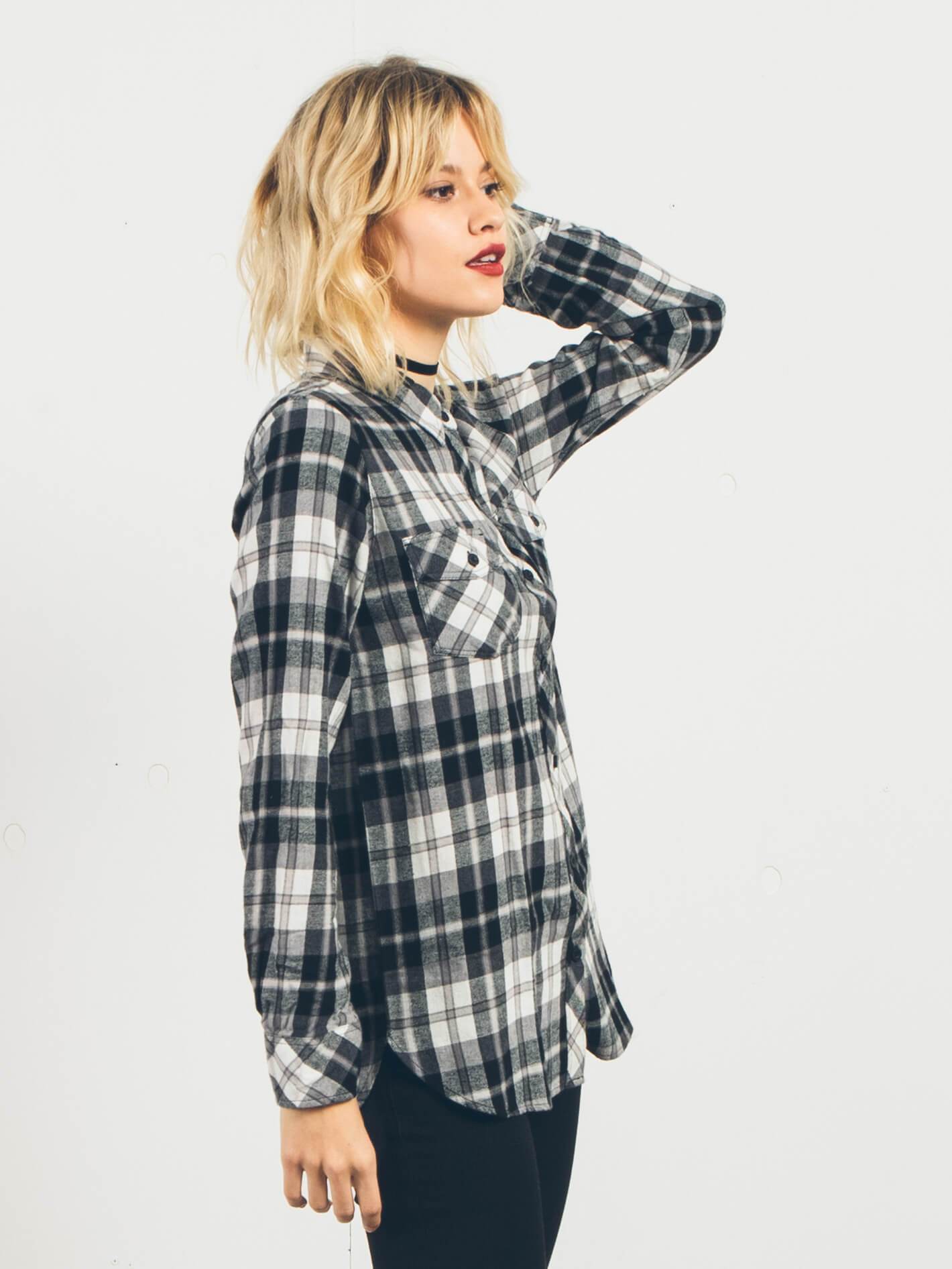 Desert Fly Long Sleeve Flannel - Black Combo