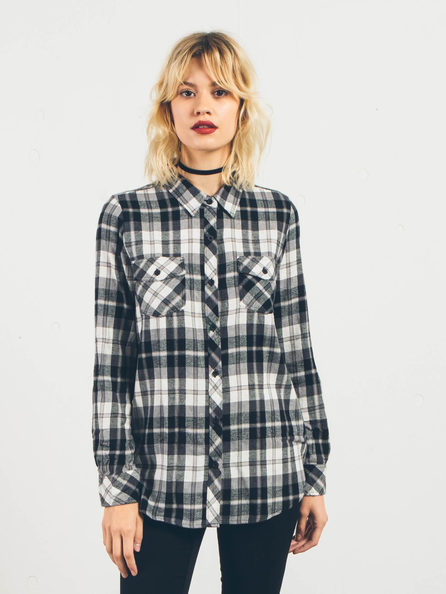 Desert Fly Long Sleeve Flannel - Black Combo