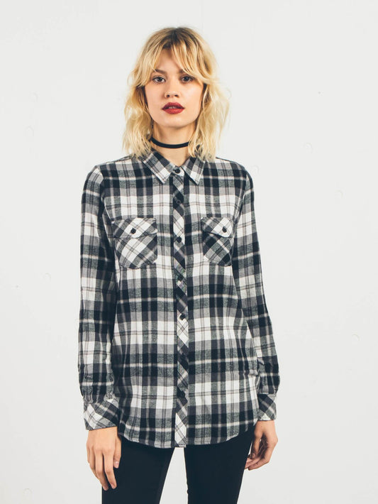Desert Fly Long Sleeve Flannel - Black Combo