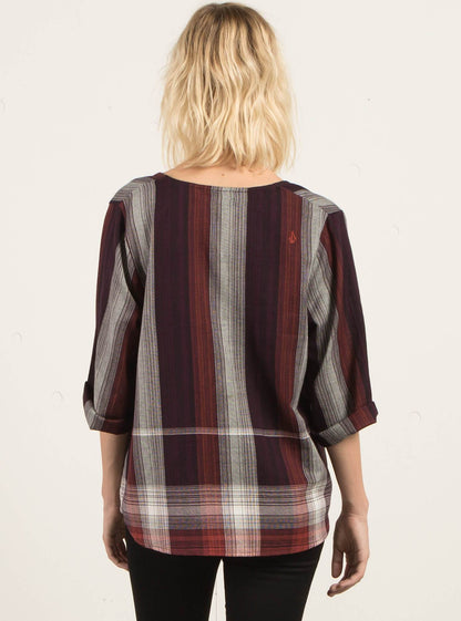 Well Plaid Throw - Plum