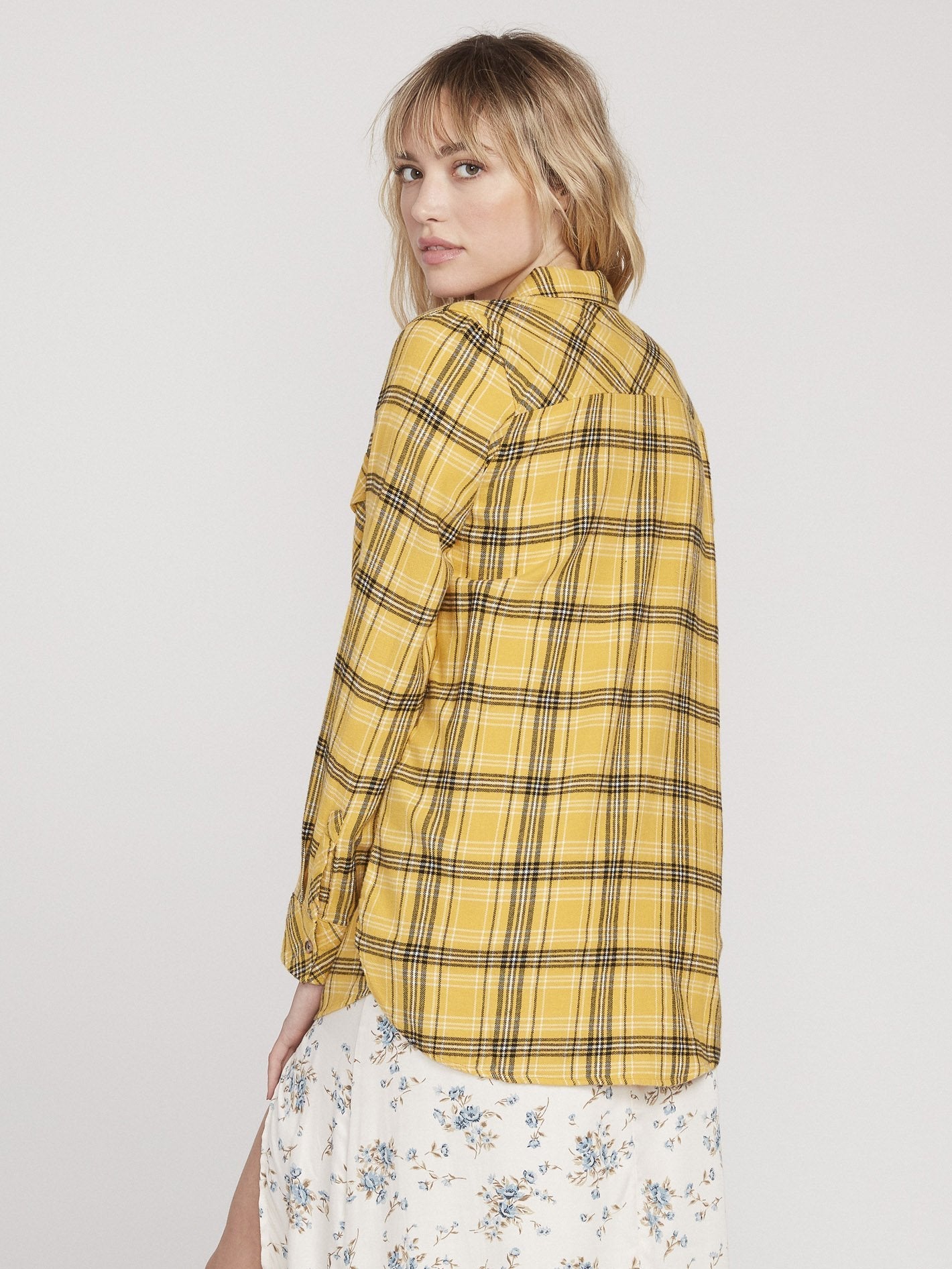 Getting Rad Plaid Shirt - Sunrise