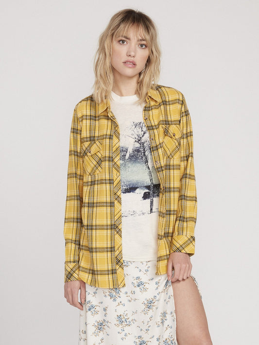Getting Rad Plaid Shirt - Sunrise
