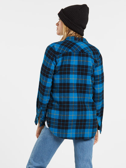 Getting Rad Plaid Shirt - TURKISH BLUE