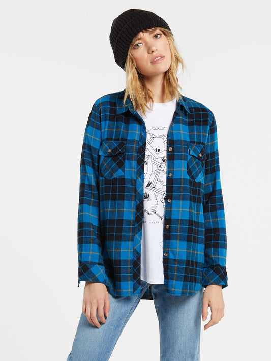 Getting Rad Plaid Shirt - TURKISH BLUE