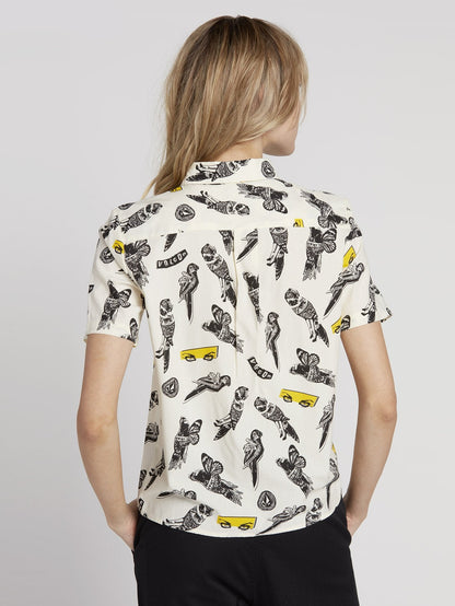 Bird Toss Shirt - White Flash
