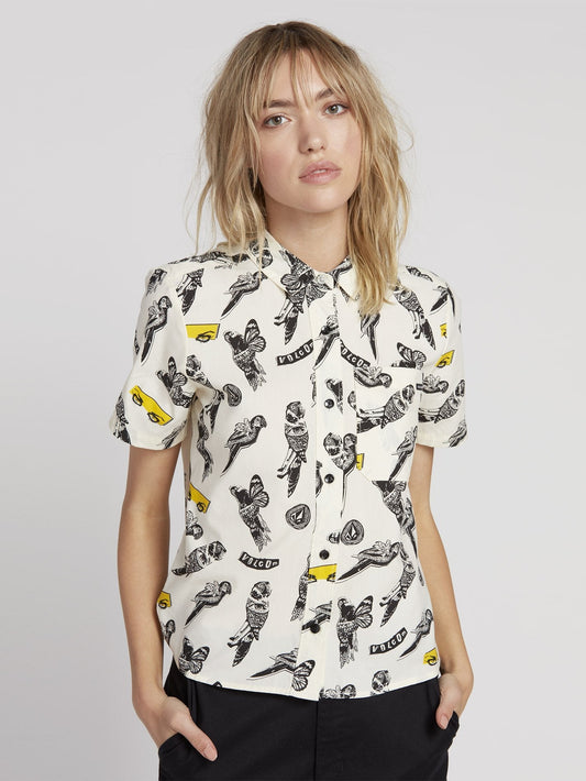 Bird Toss Shirt - White Flash