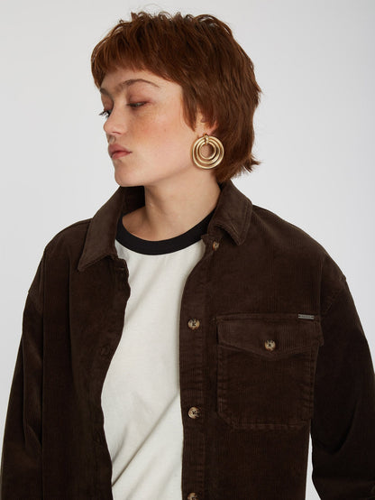 Sha Lala Shacket Over-shirt - ESPRESSO