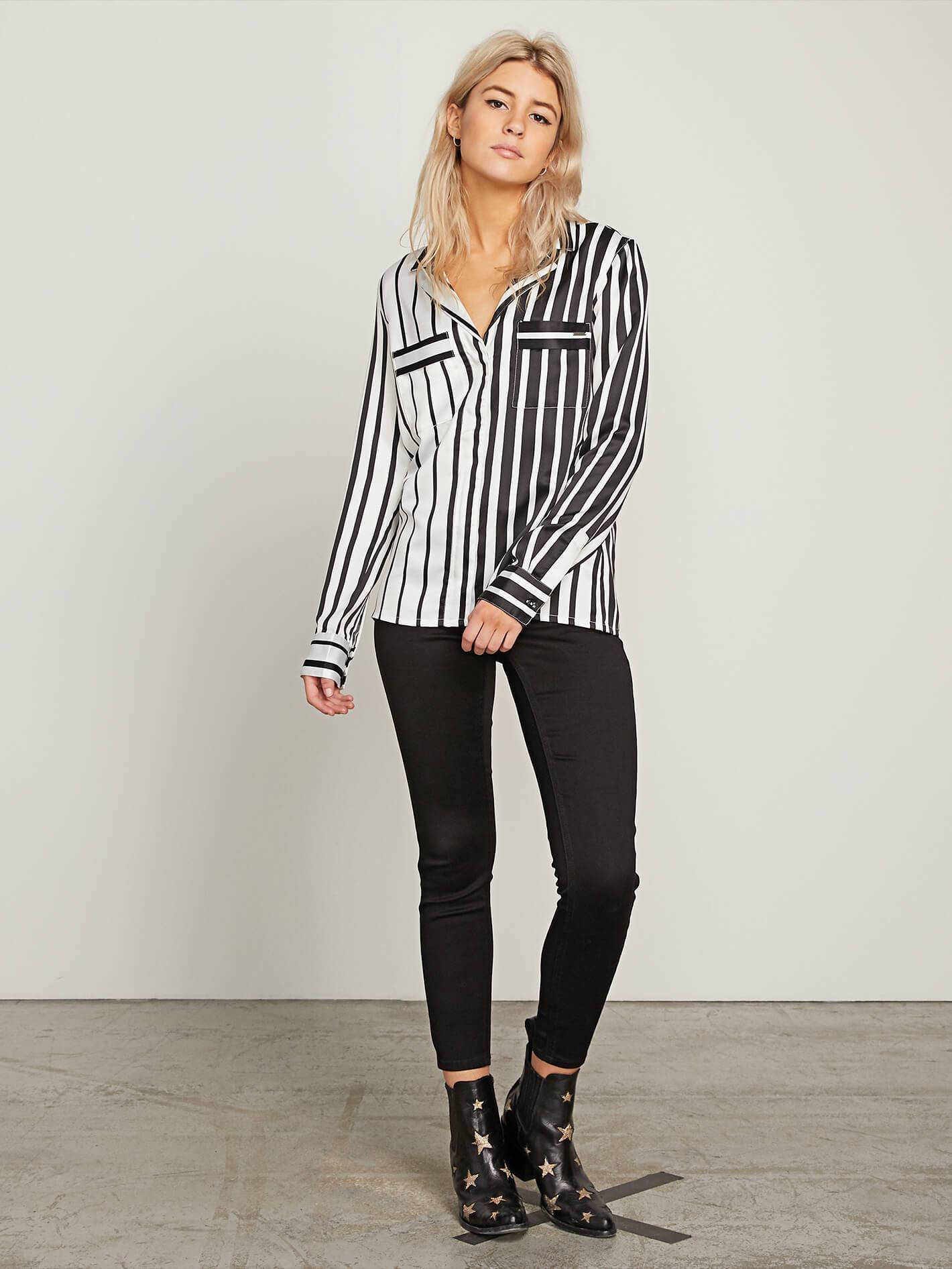 Git Faded Long Sleeve Top - Broken White