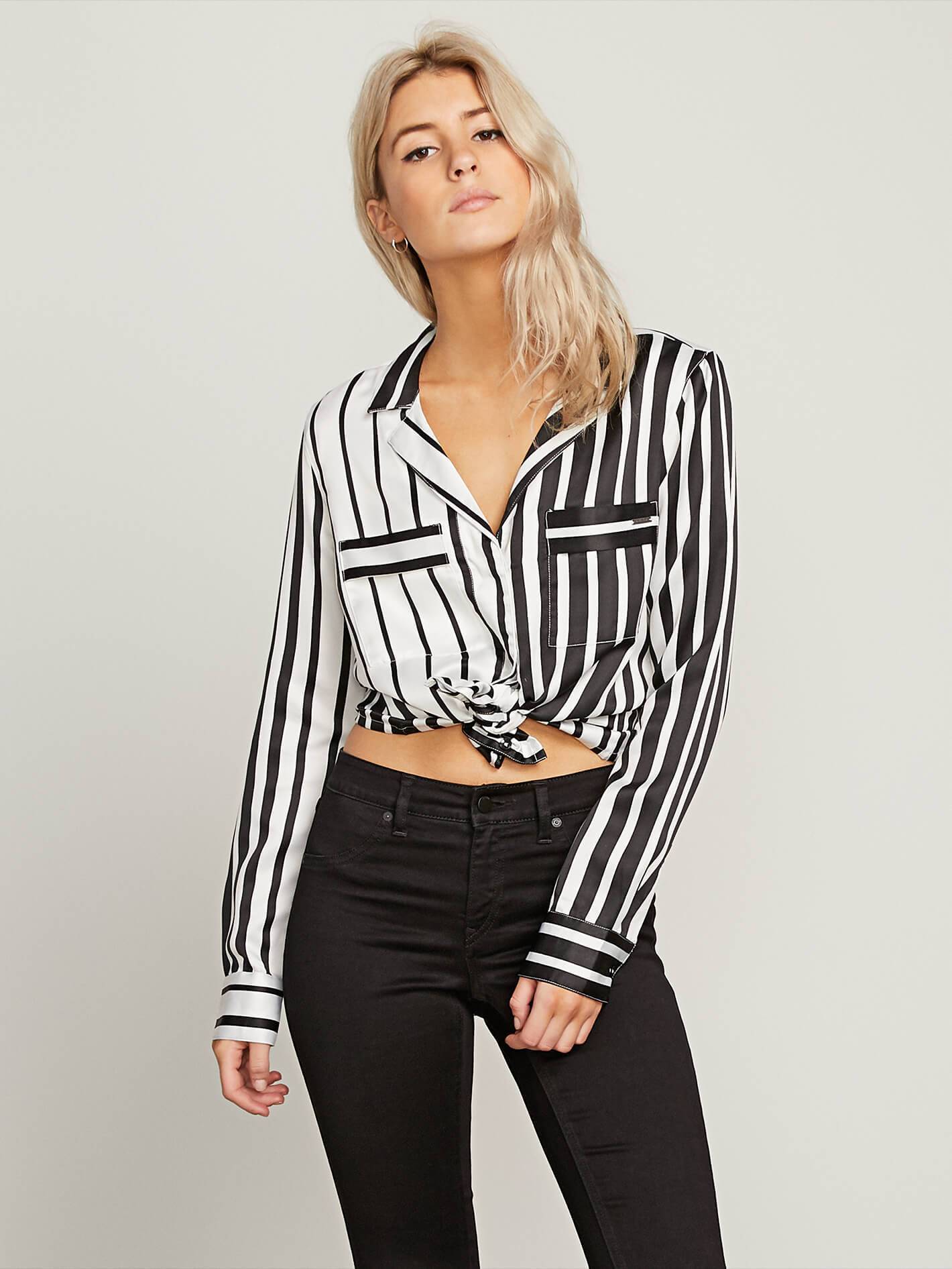 Git Faded Long Sleeve Top - Broken White