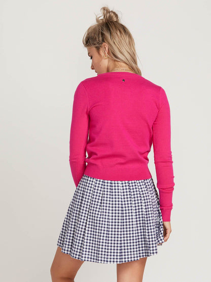 Gmj Heart Sweater  - Electric Pink