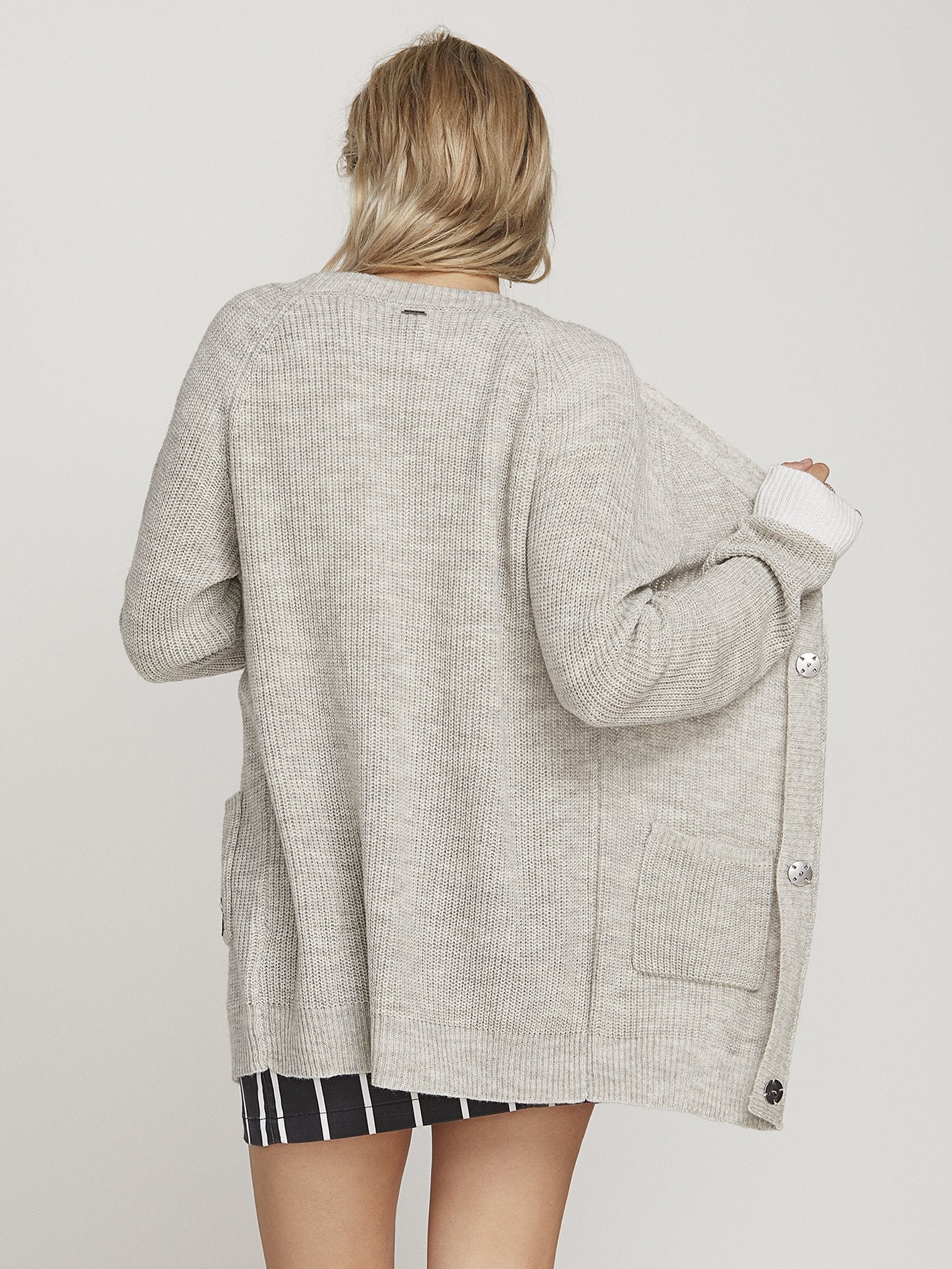 Oltime Cardigan  - Light Grey