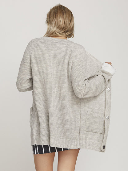 Oltime Cardigan  - Light Grey