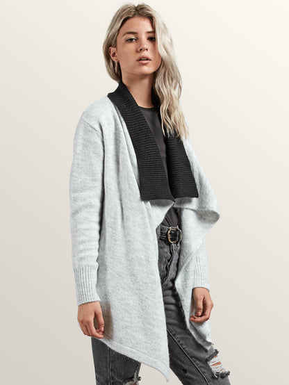 Cold Band Wrap Pullover - Heather Grey