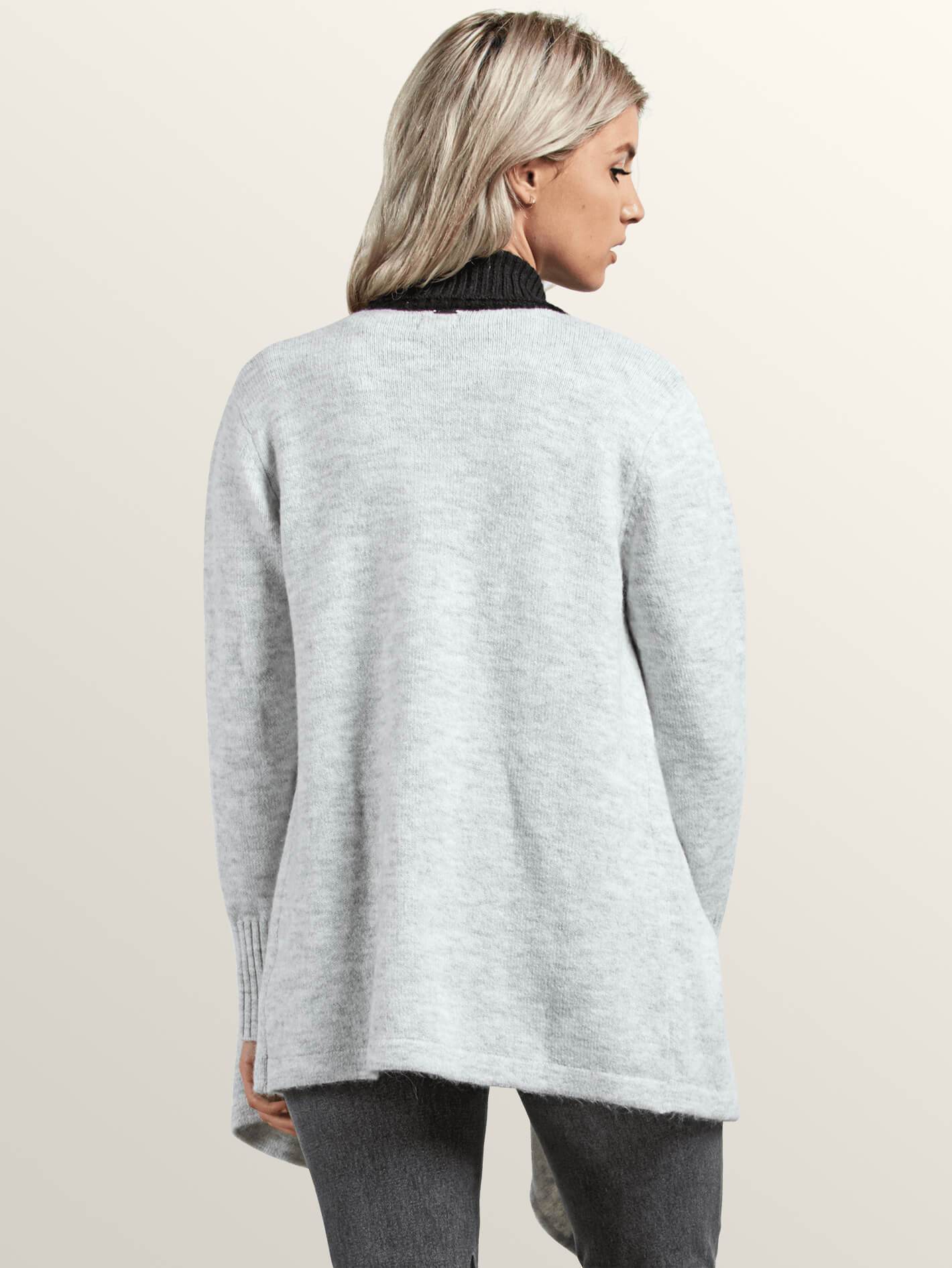 Cold Band Wrap Pullover - Heather Grey