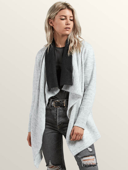 Cold Band Wrap Pullover - Heather Grey