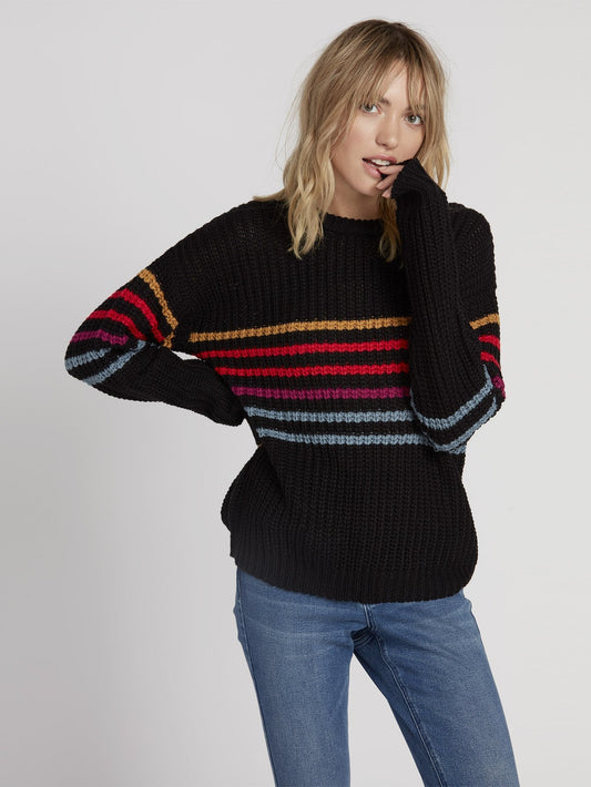 Move On Up Sweater - Black Combo