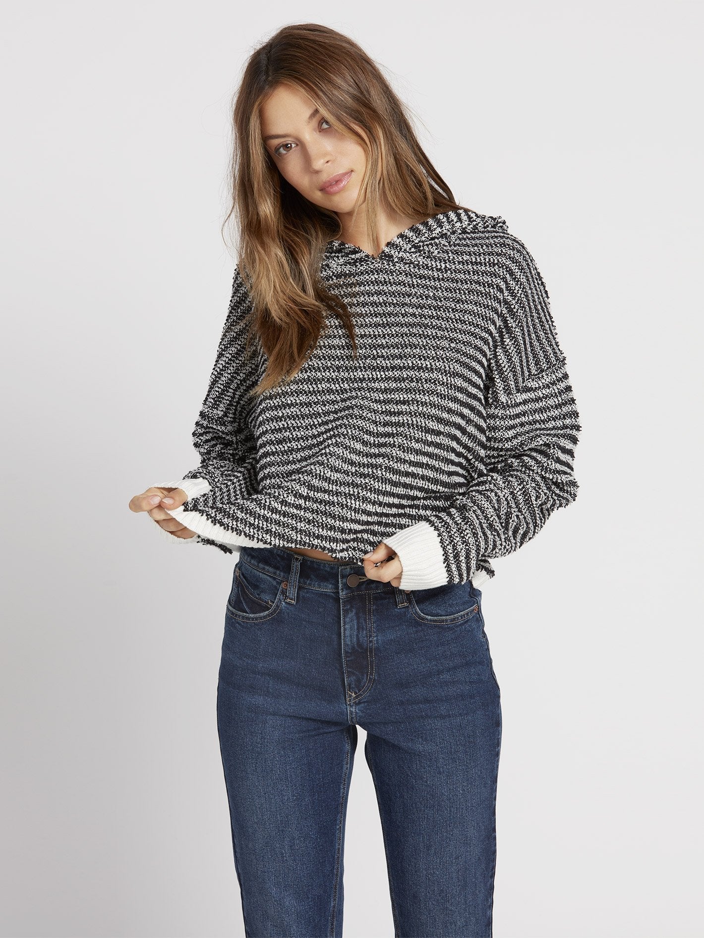 Broken Letters Sweater - Black Combo