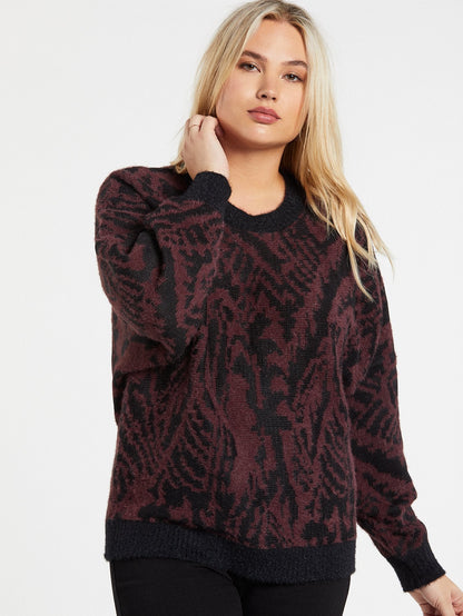 In A Meowment Sweater - BLACK COMBO