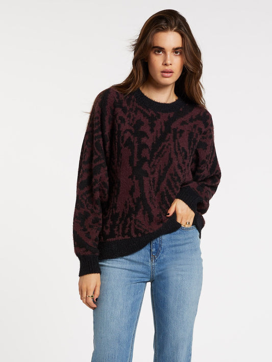 In A Meowment Sweater - BLACK COMBO