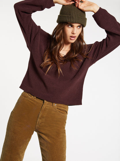 Stituations Sweater - BLACK PLUM