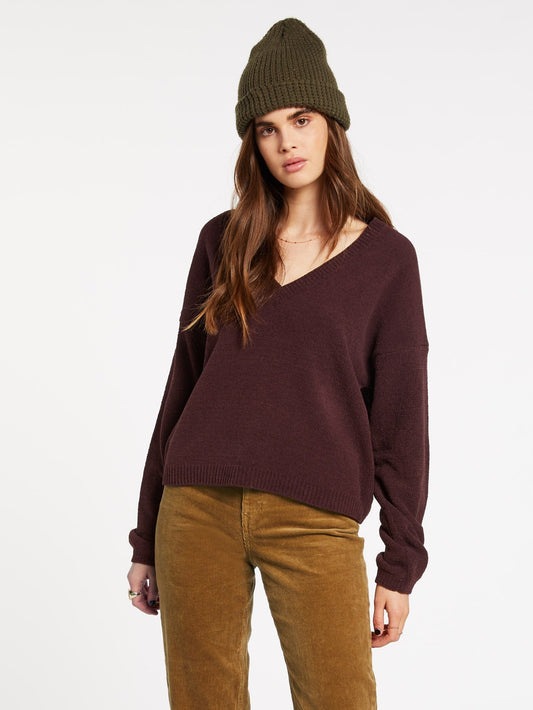 Stituations Sweater - BLACK PLUM