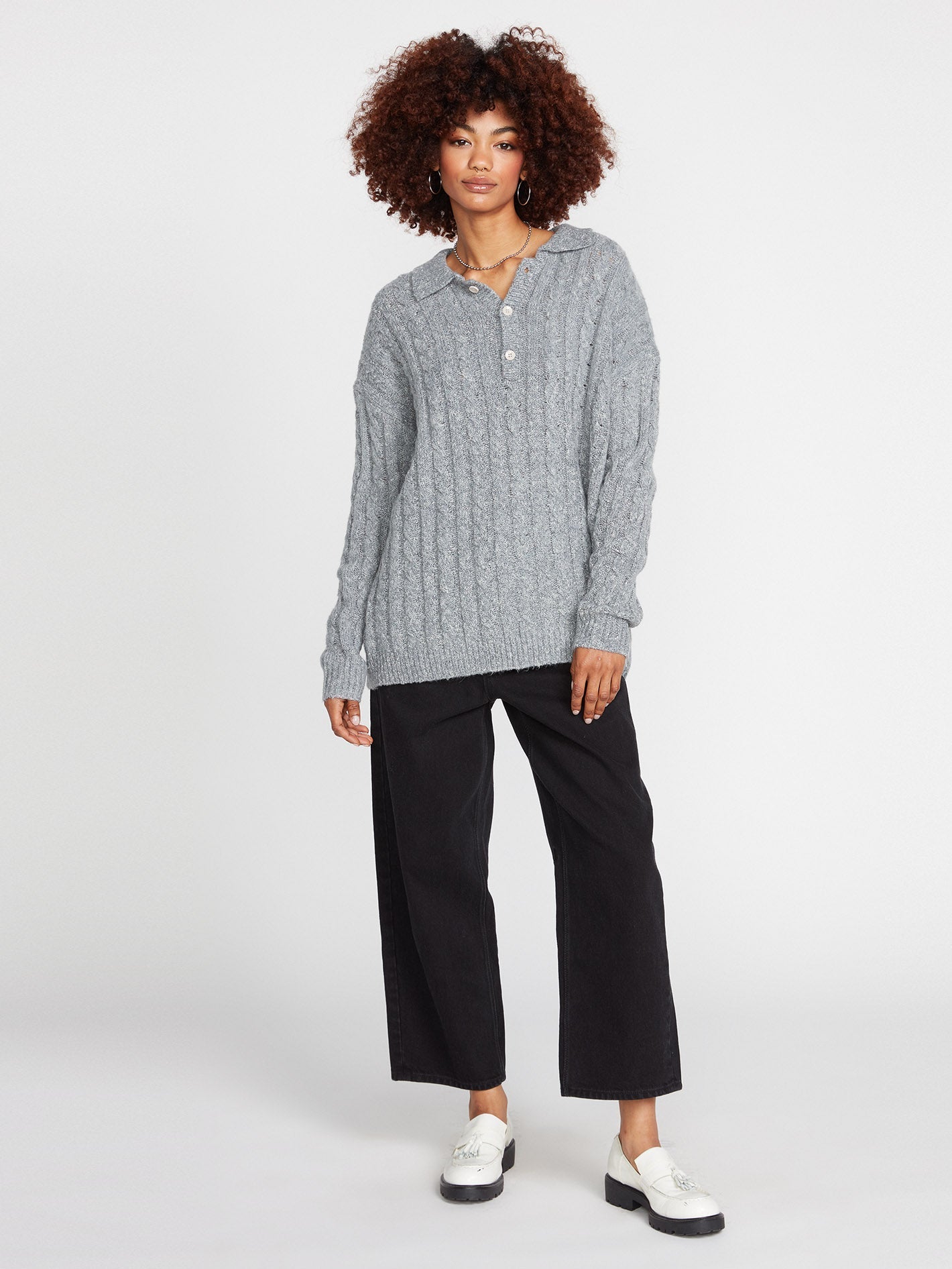 Low Low Polo Sweater - DAZE GREY