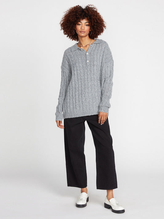 Low Low Polo Sweater - DAZE GREY