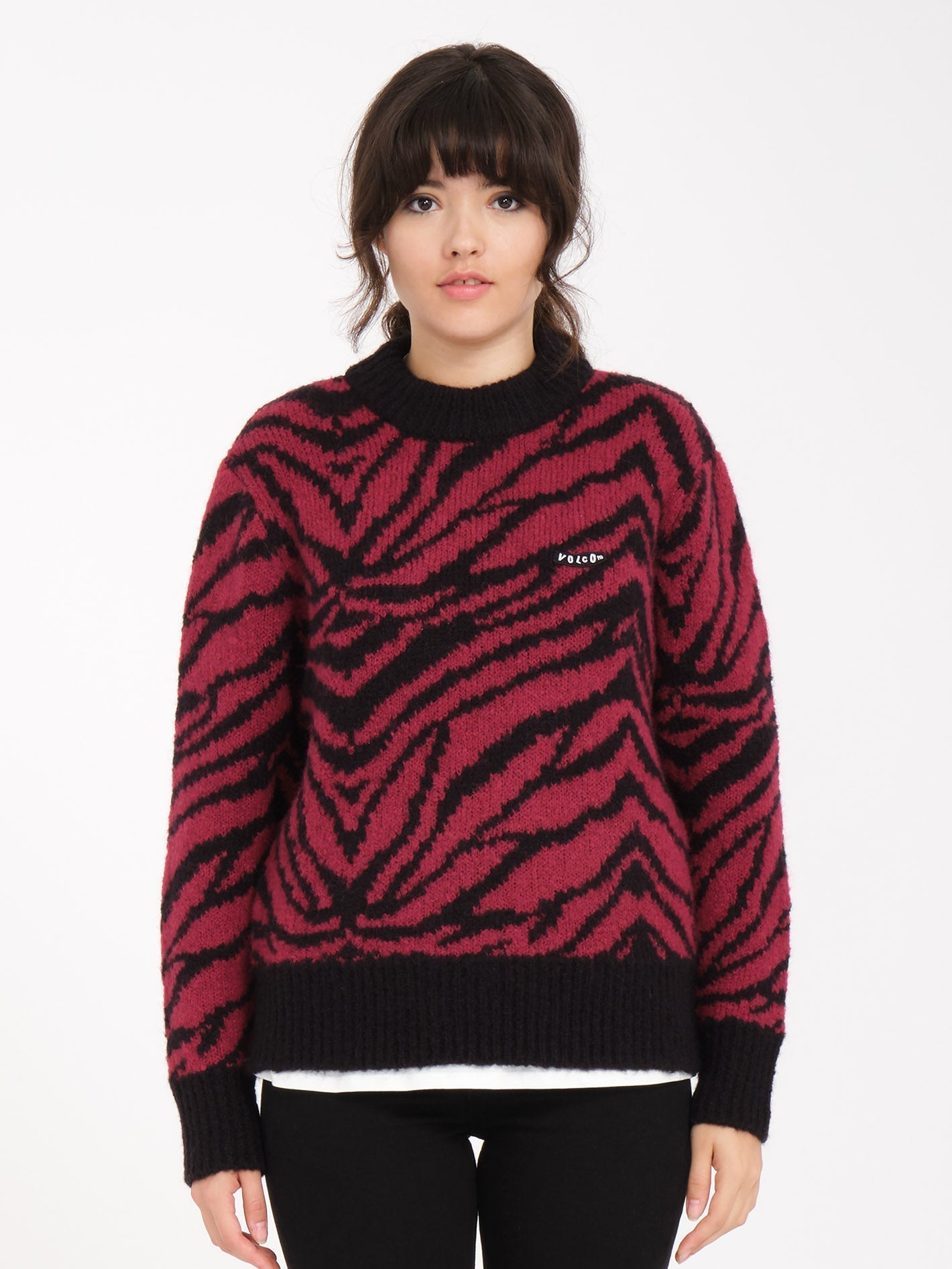 Zebra Sweater - WINE