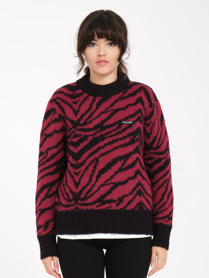 Zebra Sweater - WINE
