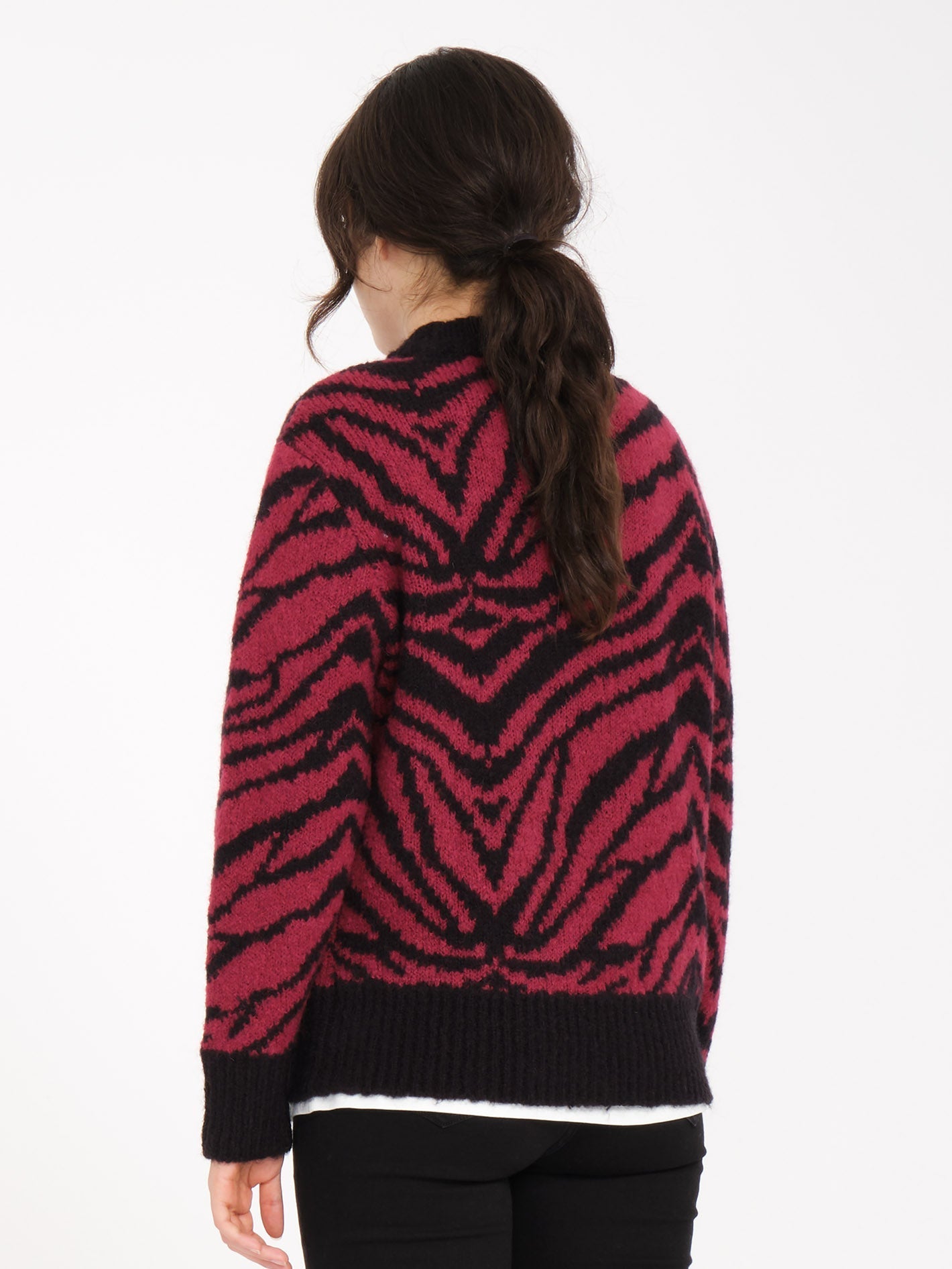 Zebra Sweater - WINE