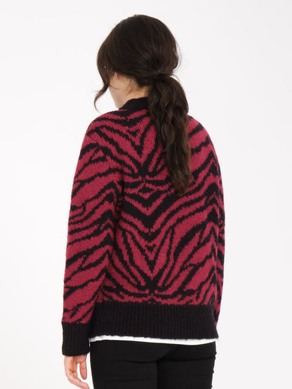 Zebra Sweater - WINE